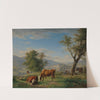 Weidende Tiere in Landschaft bei Baden-Baden (1825) by Carl Kuntz