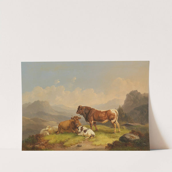 Weidevieh auf der Alm by Wilhelm Melchior