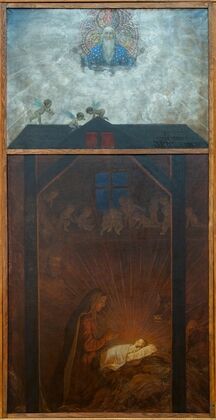 Weihnachtstriptychon; Anbetung des Kindes