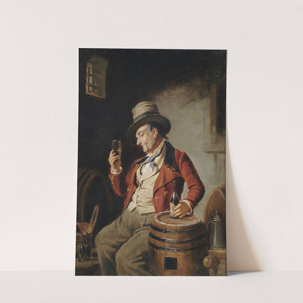 Weintrinker im Fasskeller by Hermann Kern