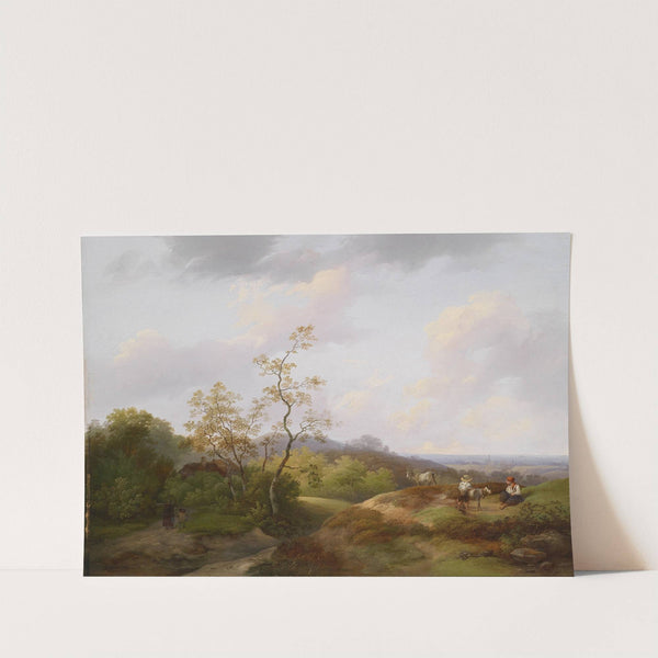 Weite Landschaft mit Hirten by Ignaz Raffalt