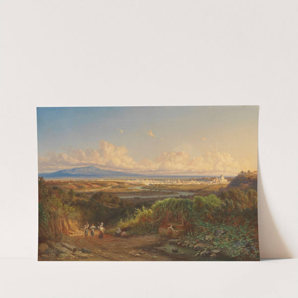 Weite Tiberlandschaft mit Blick auf Rom by Karl Haase