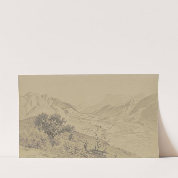 Weites Gebirgstal mit Flußläufen (1868) by Karl Friedrich Harveng