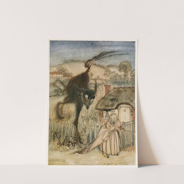 ‘Well!’ she chuckled, ‘I am in luck!’ (1927) by Arthur Rackham