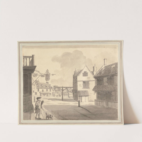 Wellingborough out of the Angel Window, Northamptonshire by Capt. Francis Grose