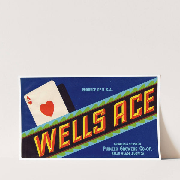 Wells Ace Produce Label (1930-1950)