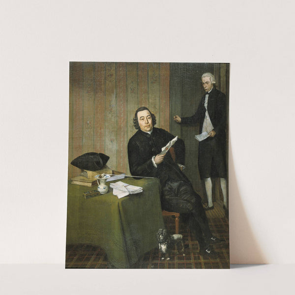 Wernerus Köhne (1725-88), Notary of Haarlem, with his Clerk Jan Bosch by Wybrand Hendriks