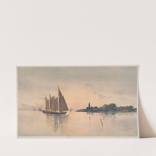 West Chop Light, Vineyard Sound, Mass. (1895) by Louis Kinney Harlow