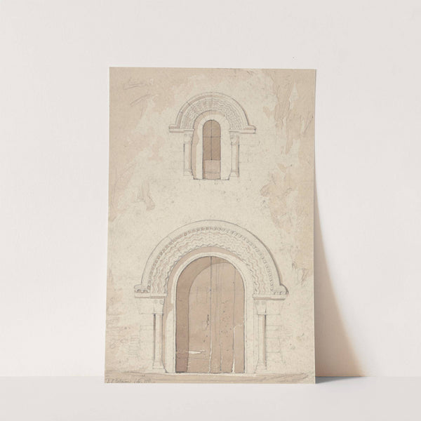 West Doorway and Window in the Church of Ham near Valognes, Normandy (1818) by John Sell Cotman