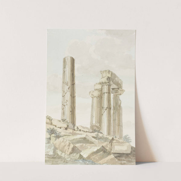 Westgevel van tempel van Juno Lucina (1778) by Abraham-Louis-Rodolphe Ducros