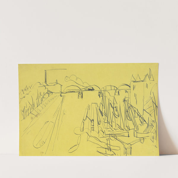 Westhafen Frankfurt am Main (ca. 1916) by Ernst Ludwig Kirchner