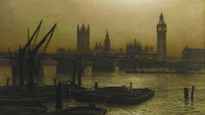 Westminster Bridge With The Houses Of Parliament