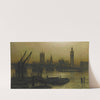 Westminster Bridge With The Houses Of Parliament by Louis Grimshaw