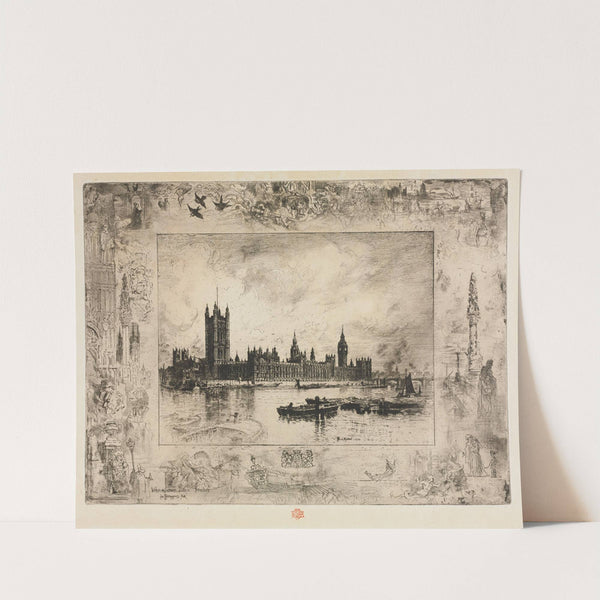 Westminster Place (1884) by Félix Hilaire Buhot