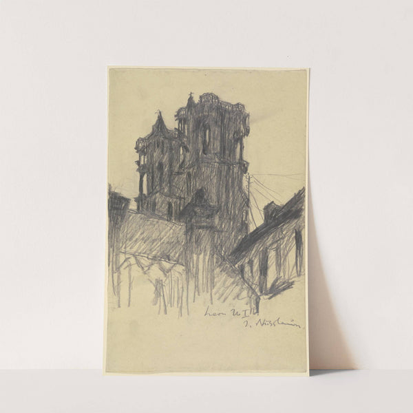 Westtürme der Kathedrale von Laon by Jakob Nussbaum