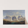 Wetterhorn, Mettenberg und Eiger mit den beiden dazwischenliegenden Grindelwaldgletschern by Johann Michael Sattler