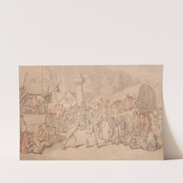 Wettkampfspiel auf einem Dorfplatz by Thomas Rowlandson