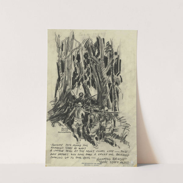 What a jungle trail at the front looks like (1942-1943) by Howard Brodie