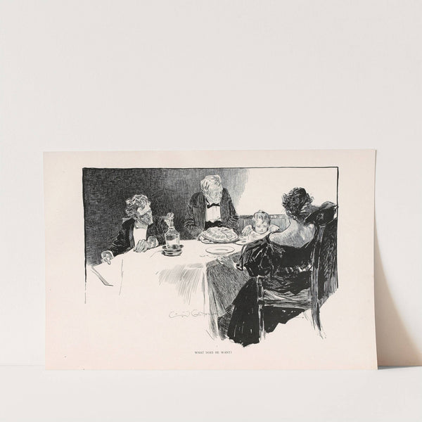 What does he want (1896) by Charles Dana Gibson