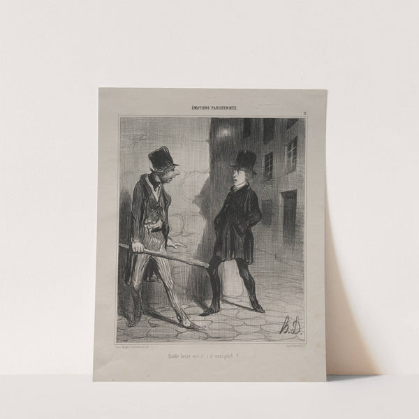 What Time is it, Please (1839) by Honoré Daumier