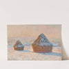 Wheatstacks, Snow Effect, Morning (1891) by Claude Monet