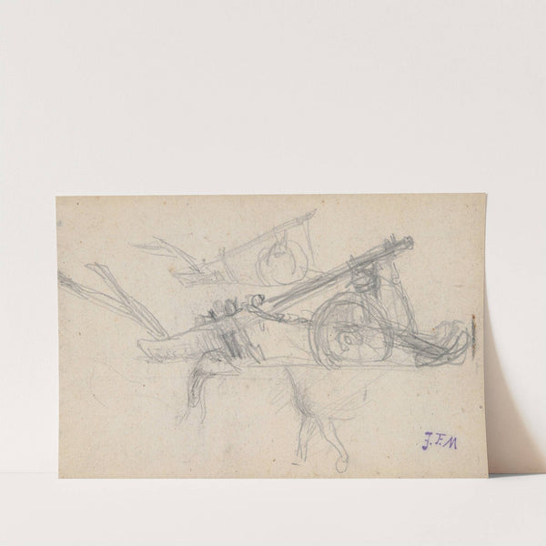 Wheeled Plow and Other Studies by Jean-François Millet