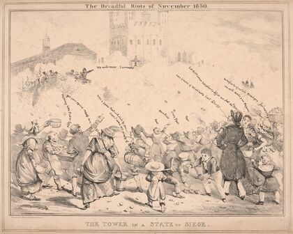 The dreadful riots of November 1830. The Tower in a state of siege — size preview