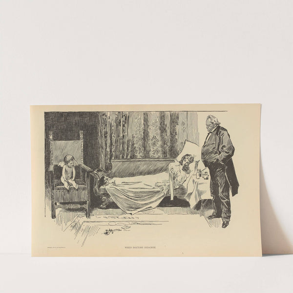 When doctors disagree (1893-1900) by Charles Dana Gibson