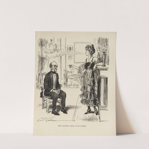 When grandpa thinks of his mother (1916) by Charles Dana Gibson