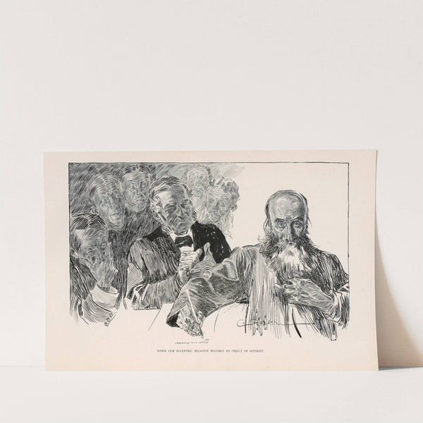 When our eccentric relative become an object of interest (1896) by Charles Dana Gibson