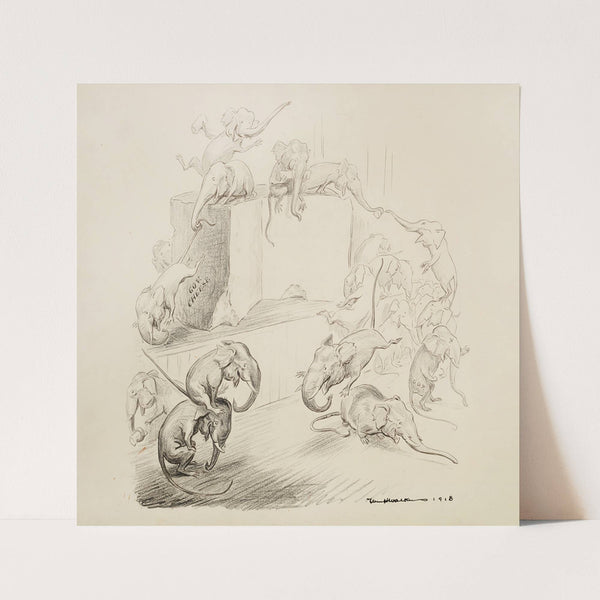 When the Cat’s away the mice will play (1919) by William Henry Walker