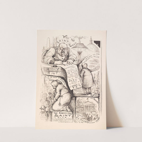 When the saint is well. When the substitute saint is sick by Thomas Nast