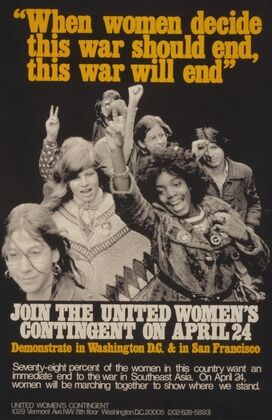 When women decide this war should end, this war will end Join the United Women’s Contingent on April 24.