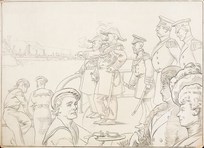Whenever he visited England, he would tell his Uncle what a poor thing the British fleet was (1915)