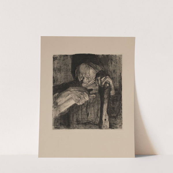 Whetting the Scythe, plate 3 from the cycle ‘Peasants’ War’ (1905) by Käthe Kollwitz