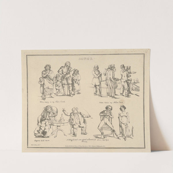 While happy in my Native Land… (1822) by Henry Thomas Alken