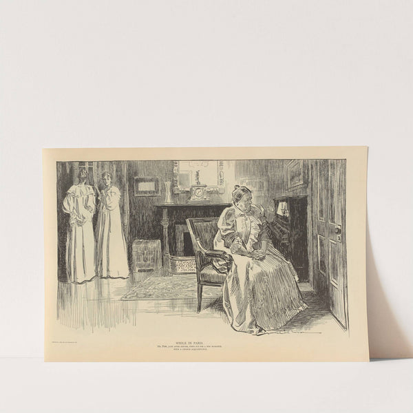 While in Paris. Mr. Pipp, just after dinner, steps out for a few moments (1893-1900) by Charles Dana Gibson