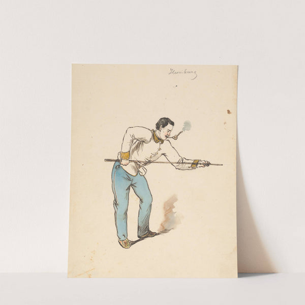 While Playing Billiard by Friedrich Carl von Scheidlin