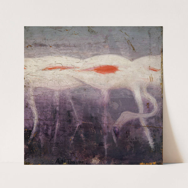 White Flamingoes, study for book Concealing Coloration in the Animal Kingdom (ca. 1905-1909) by Abbott Handerson Thayer