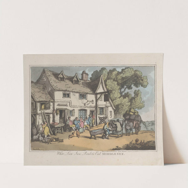White Lion Inn. Ponder’s End, Middlesex (1822) by Thomas Rowlandson