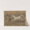 White mare and black foal (1880) by Juliusz Kossak
