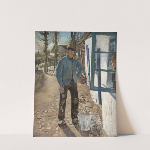 Whitewashing the Old House (1908) by Laurits Andersen Ring