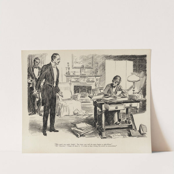 ‘Why aren’t you ready. Isabel’ (1916) by Charles Dana Gibson