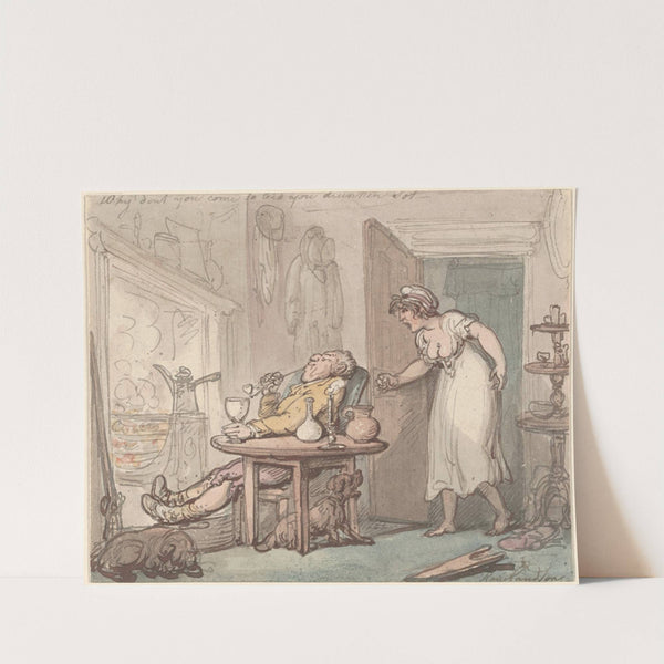 Why don’t you come to bed you drunken sot (ca. 1780–1825) by Thomas Rowlandson