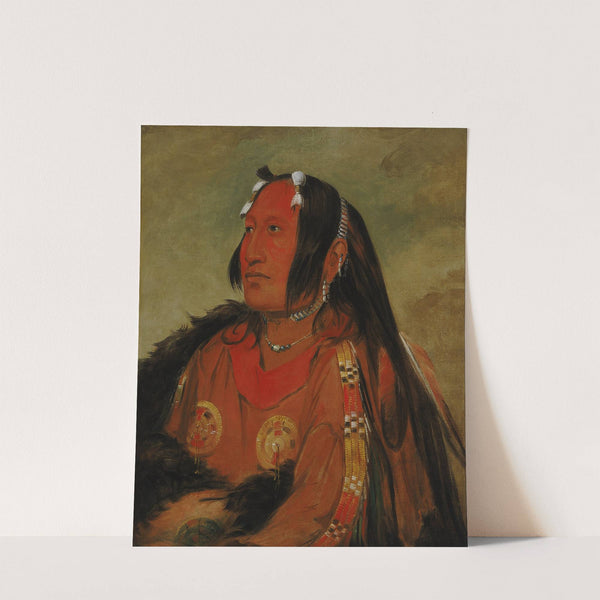 Wi-jún-jon, Pigeon's Egg Head (The Light), a Distinguished Young Warrior by George Catlin