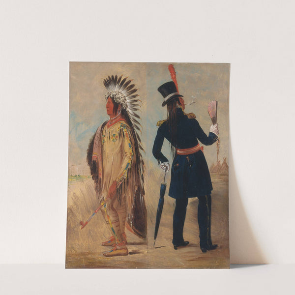 Wi-Jún-Jon, Pigeon's Egg Head (The Light) Going To And Returning From Washington by George Catlin