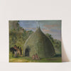 Wichita Lodge, Thatched With Prairie Grass by George Catlin
