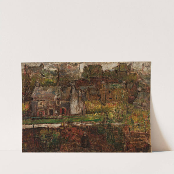 Widok miasta nad wodą by Tadeusz Makowski