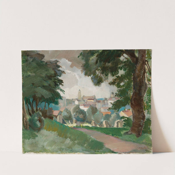 Widok Wilna wśród drzew (1937) by Michał Rouba