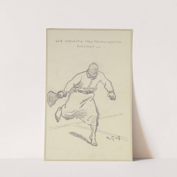 Wie vorläufig mein Tenniskostüm aussieht by Rudolf Gudden